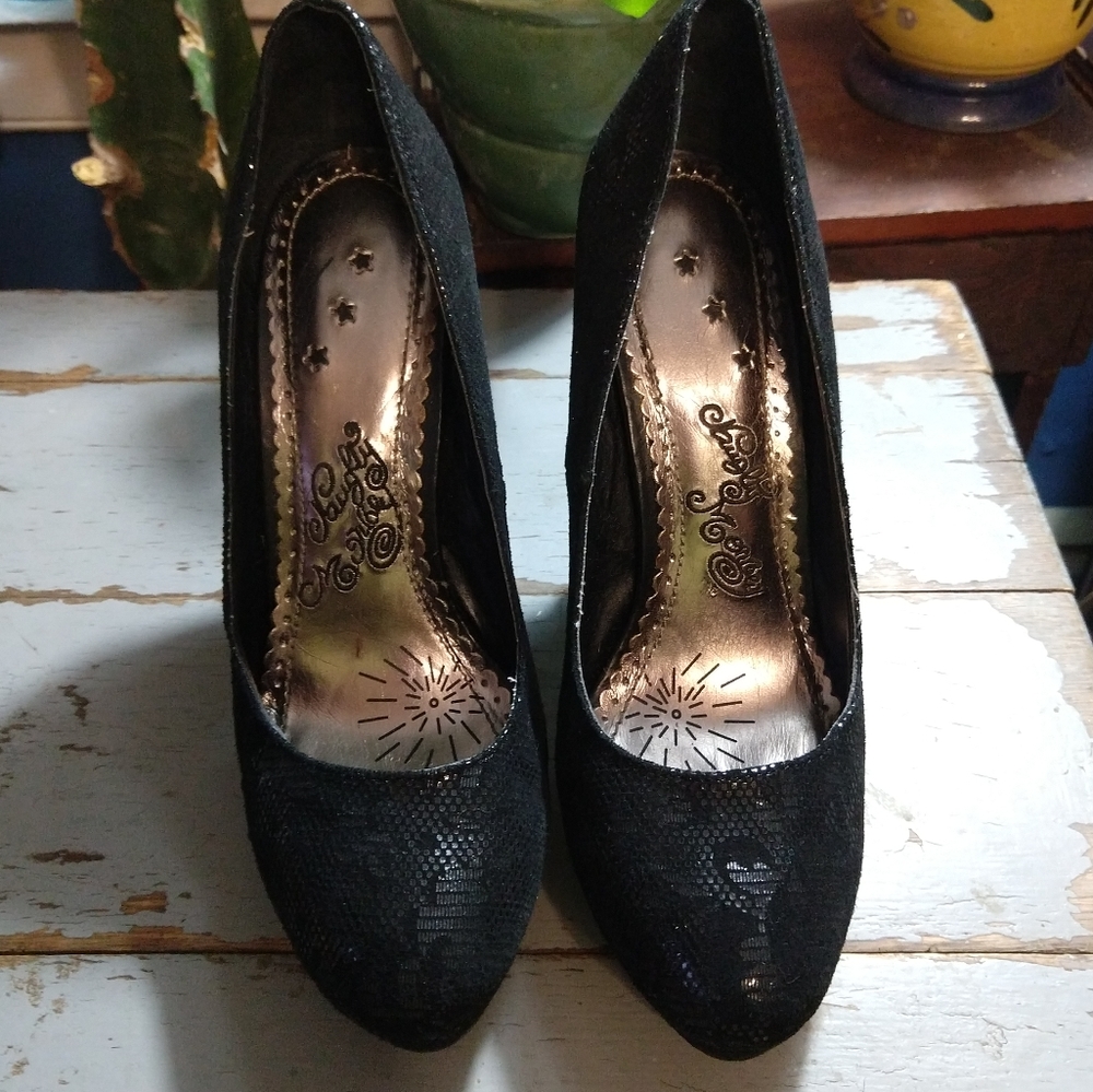 Naughty Monkey Leather Platforms Embellished Heels - image 4